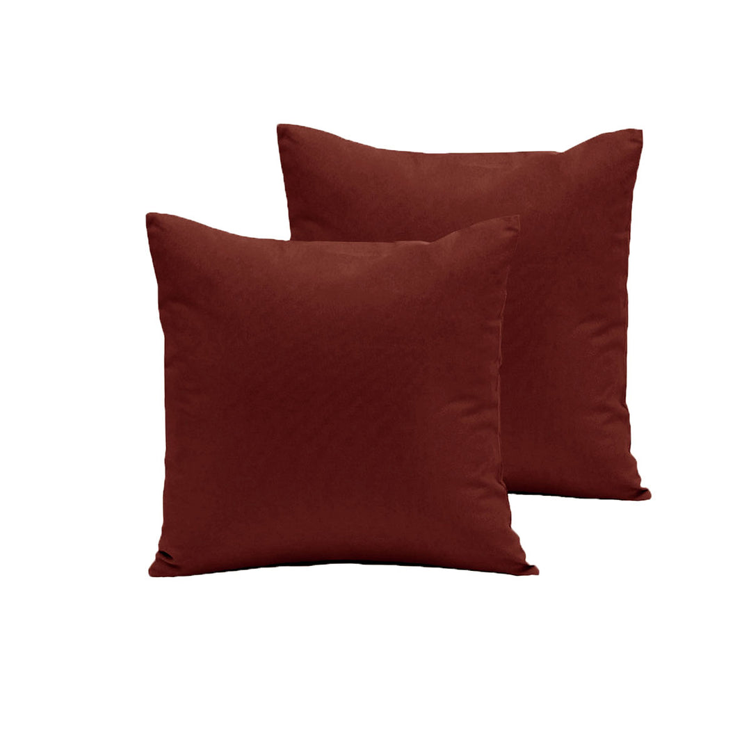 Pair of Polyester Cotton European Pillowcases Chilli
