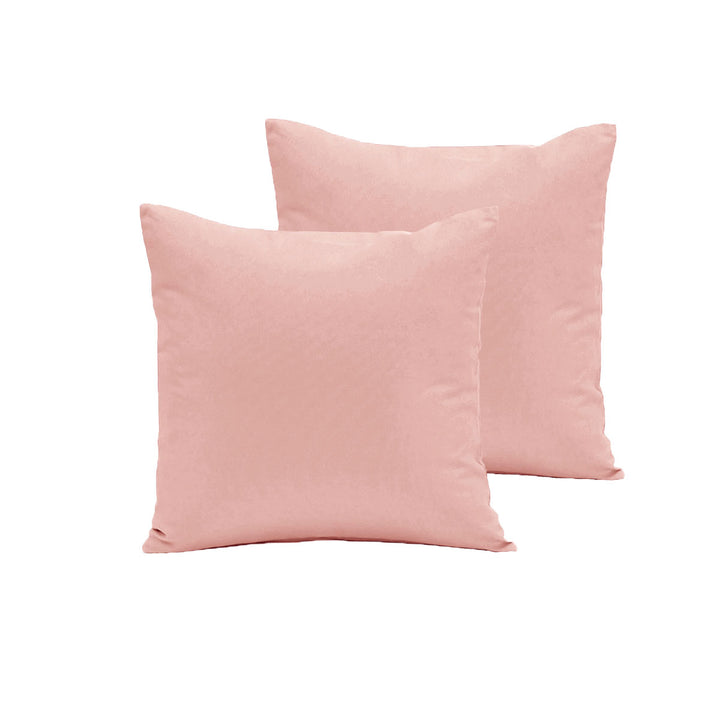 Pair of Polyester Cotton European Pillowcases Coral