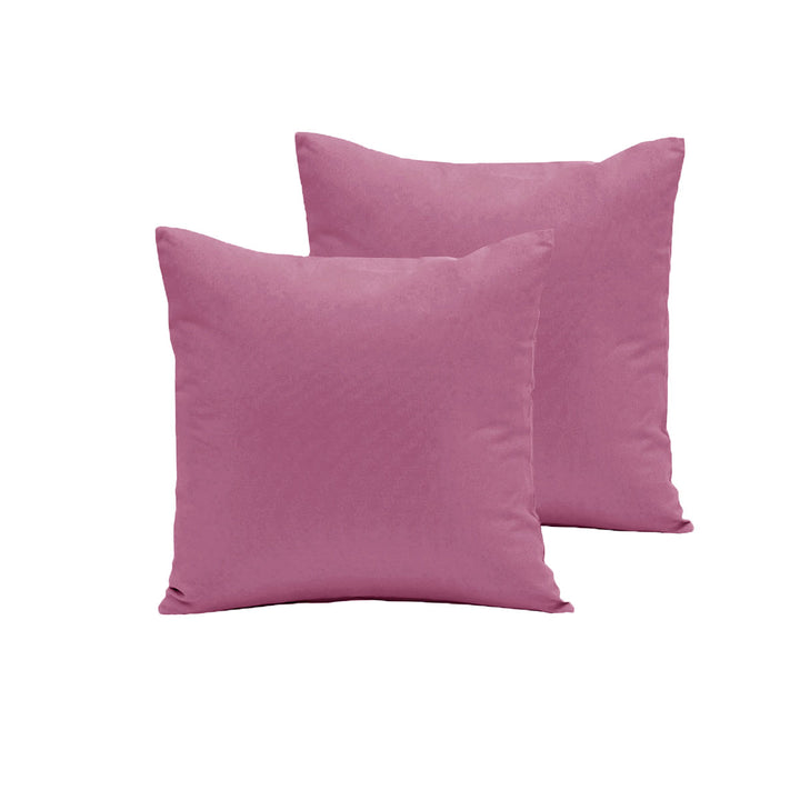 Pair of Polyester Cotton European Pillowcases Plum