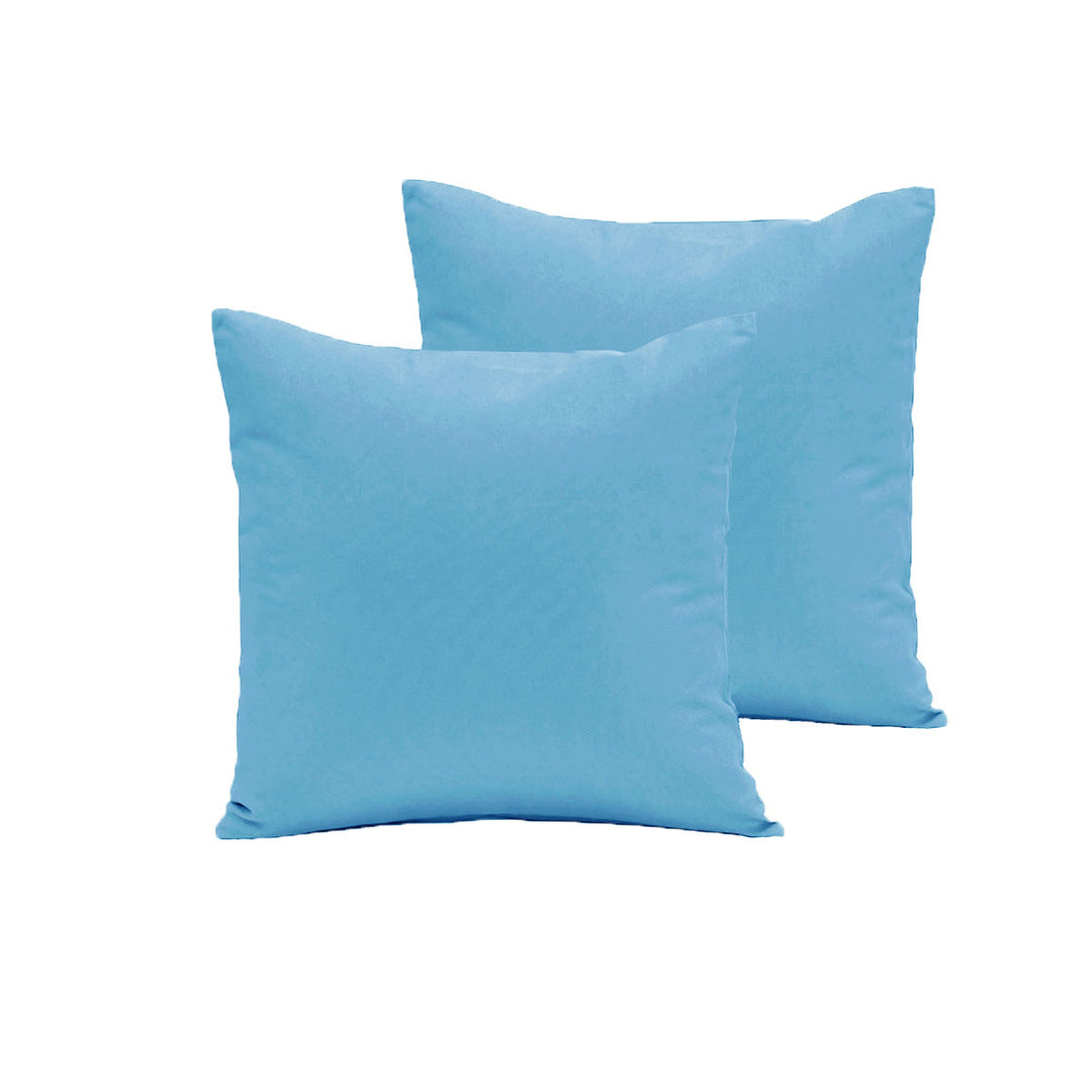 Pair of Polyester Cotton European Pillowcases Sky
