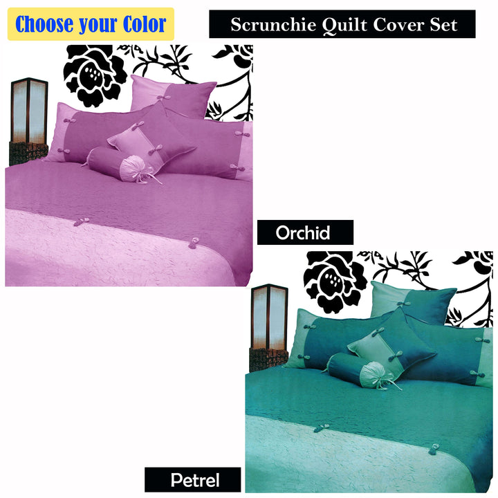 Phase 2 Scrunchie Orchid Quilt Cover Set SINGLE