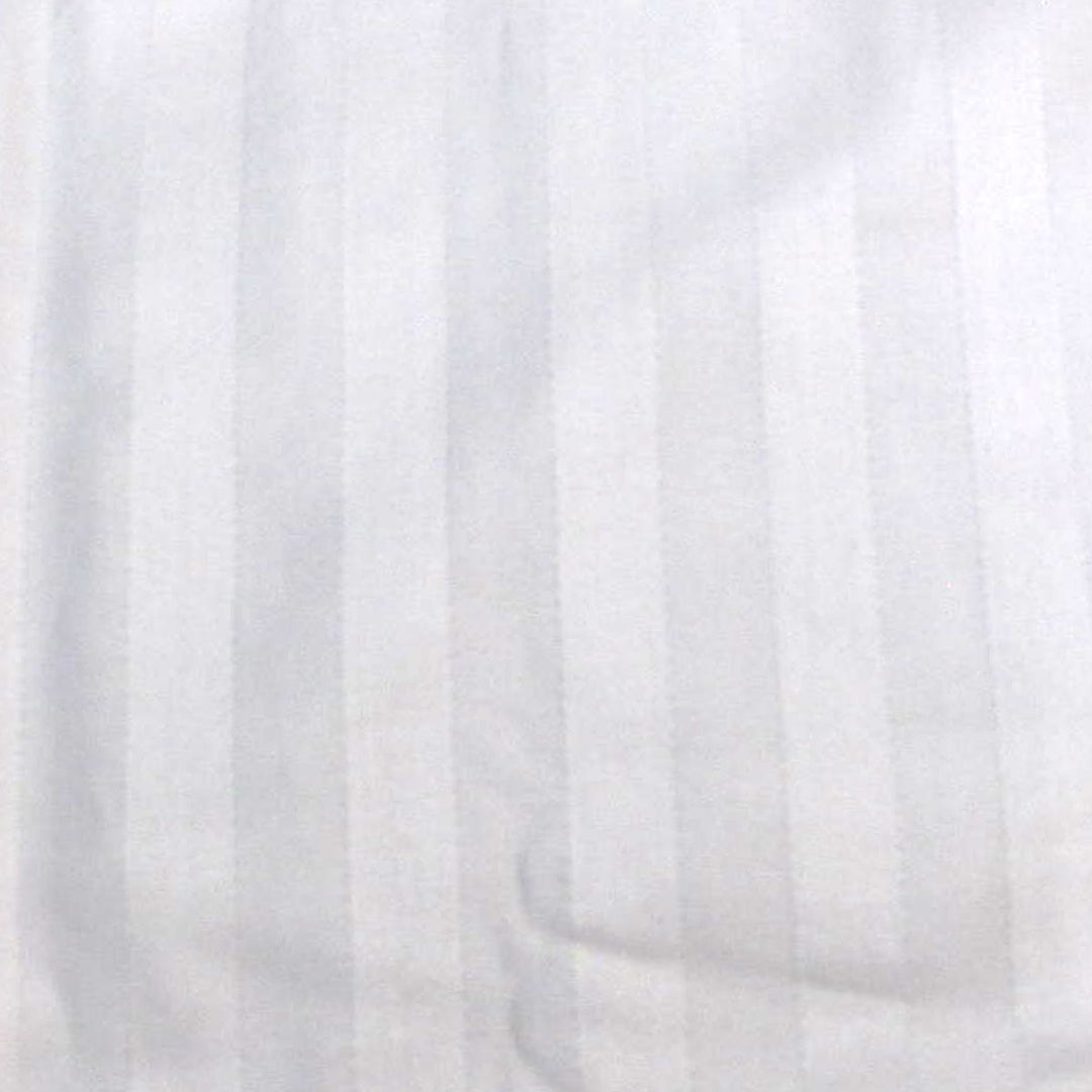 600TC Pair of Wide Self Striped Standard Pillowcases Cream