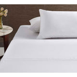 Accessorize White Piped Hotel Deluxe Cotton Sheet Set Queen