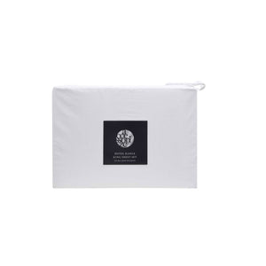 Accessorize White/Black Piped Hotel Deluxe Cotton Sheet Set King