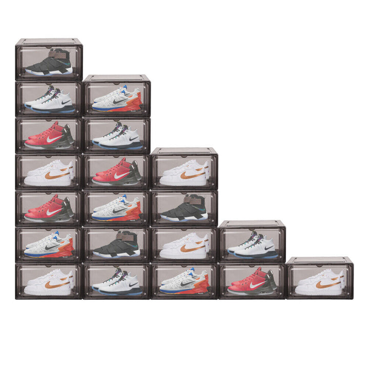 5Pcs Premium Acrylic Shoe Box Sneaker Display Storage Case  Boxes Magnetic Door Au