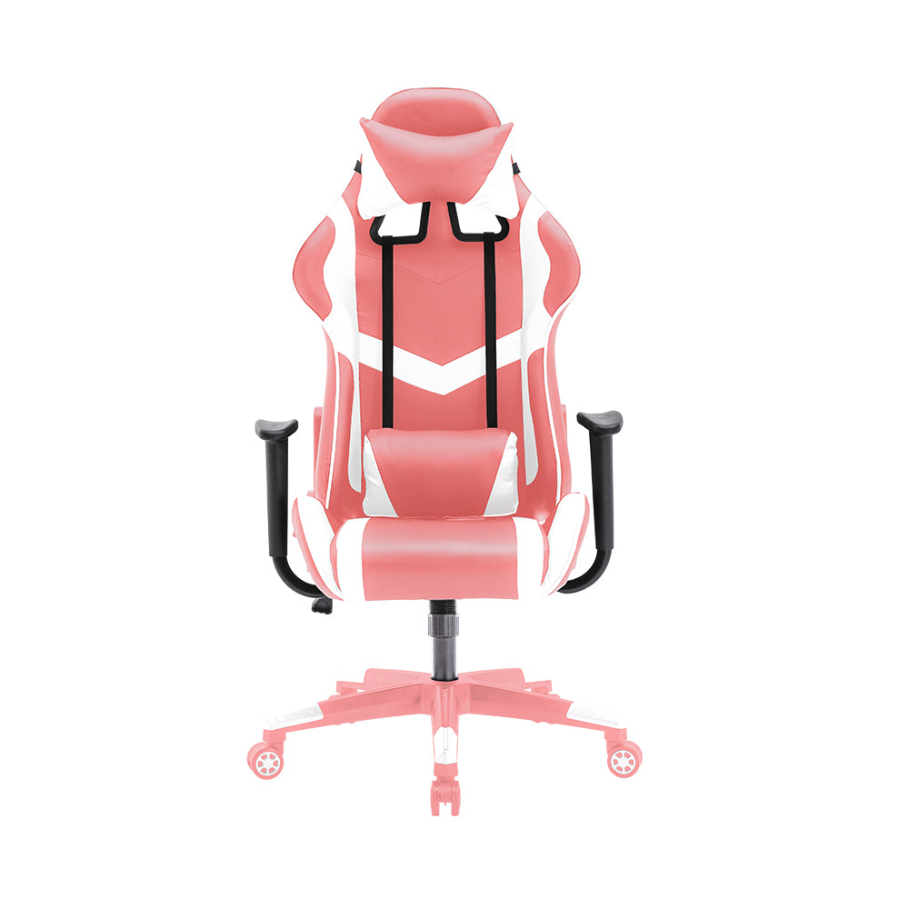 Mason Taylor 909 Gaming Office Chair Home Computer Chairs Racing PVC Leather Seat - Pink-White