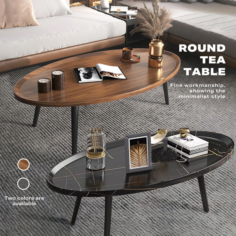 Coffee Table Living Room Accent Oval Table Contemporary Style Leisure Tea Table