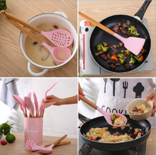 12pcs Silicone Utensils Set in Mint