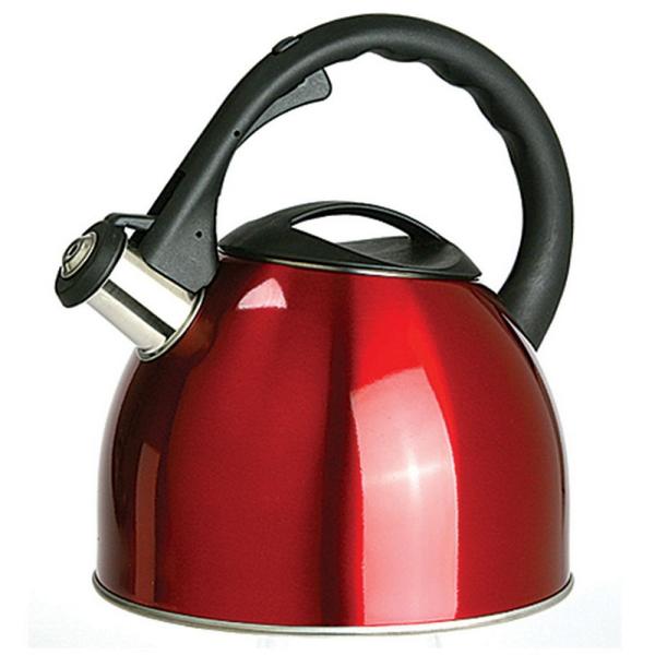 2.6L Stainless Steel Whistling Kettle in Red