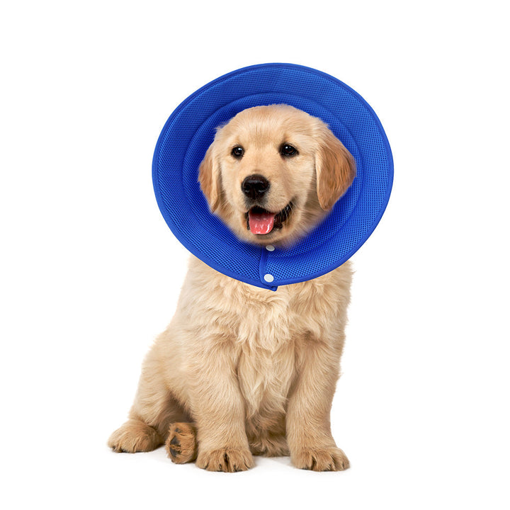 Pet Dog Cat Elizabethan Collar Adjustable Cone Mesh Recovery Multicolor