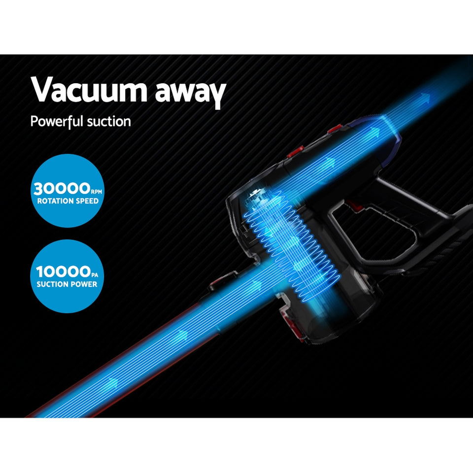 Devanti Handheld Vacuum Cleaner Stick Bagless Cordless 2-Speed Spare HEPA Filter