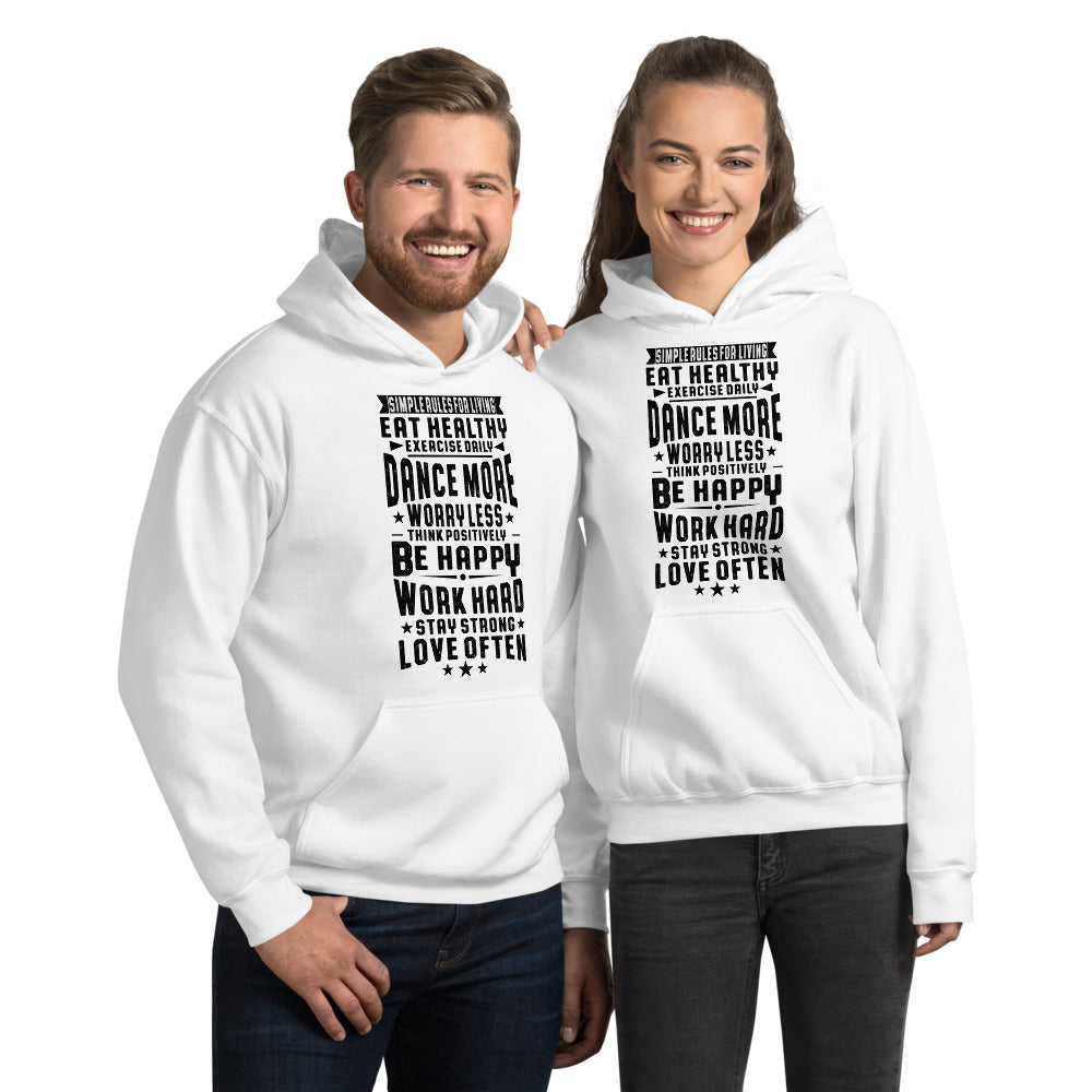 Simple Rules for Living Unisex Hoodie - Pop Up Life